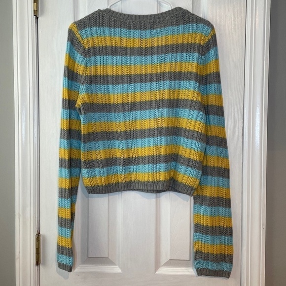 Prince & Fox Striped Crop Sweater Junior Extra Large NWT - Picture 8 of 16
